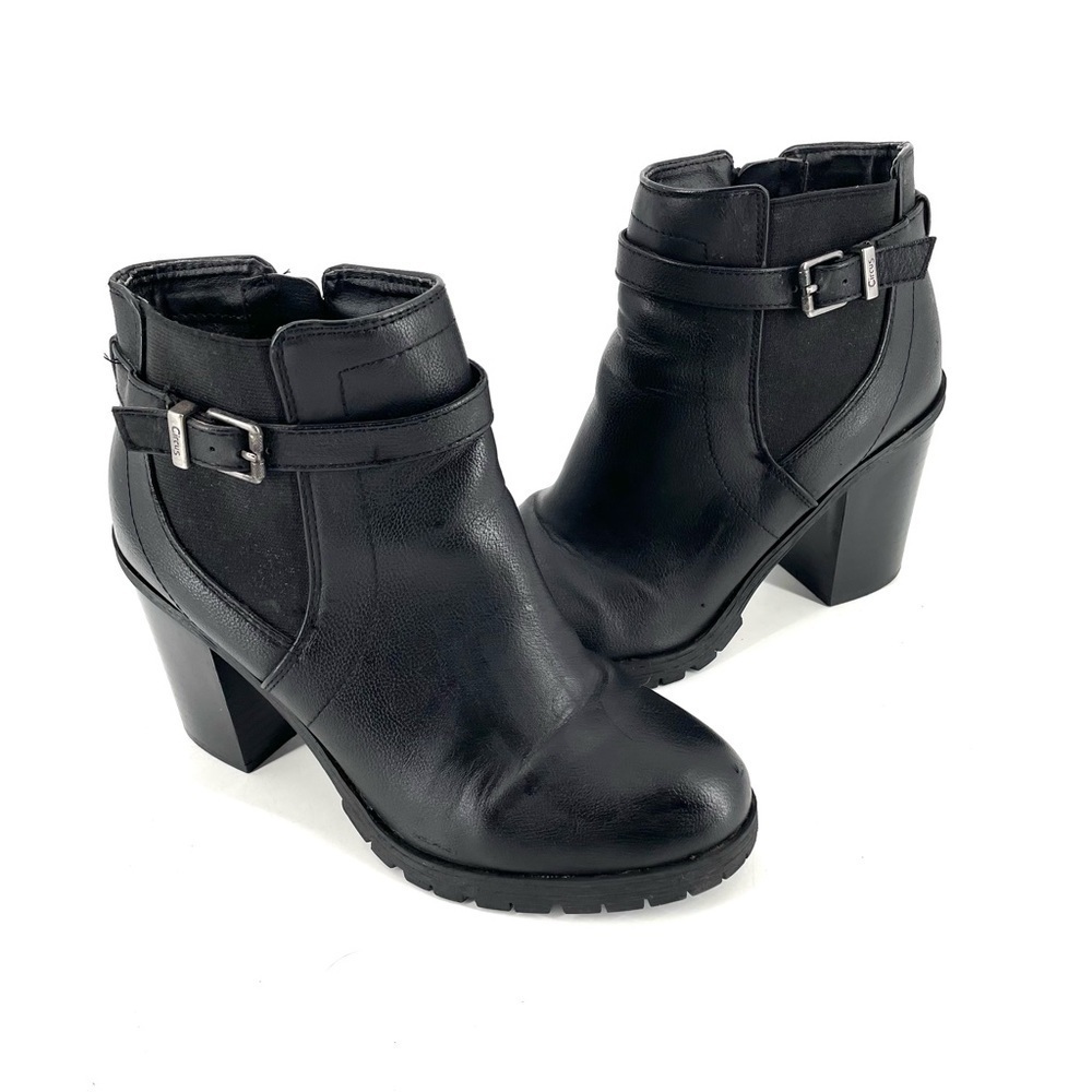 Sam Edelman Circus Deacon Heeled Lug Sole Black Booties